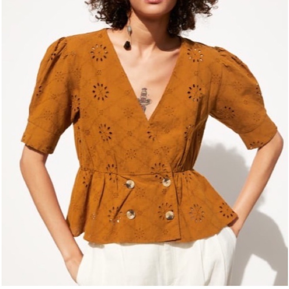 Zara Embroidered Top